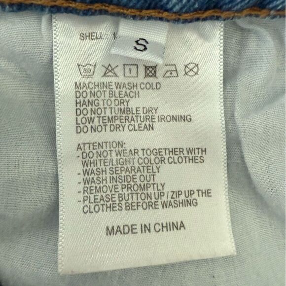 Brandy Melville John Galt Blue Denim A-line Mini Skirt - Picture 4 of 5